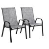 ELJGET 2-Piece Patio Chairs Camping Garden Chairs with Armrest & Backrest for Garden Patio Pool Beach Yard Space Saving - 3 of 4