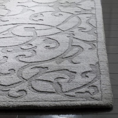 Gray Hand-Tufted Wool 6' x 9' Rectangular Area Rug