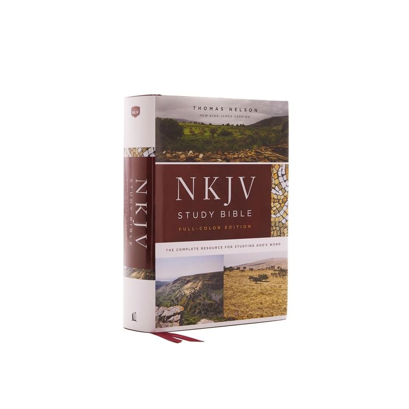 NKJV Study Bible, Hardcover, Full-Color, Red Letter Edition, Comfort Print - by  Thomas Nelson, 1 of 2