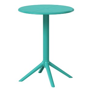 WestinTrends Playa 23.5" Outdoor Polypropylene Resin Round Patio Bistro Dining Table for 2 - 1 of 4