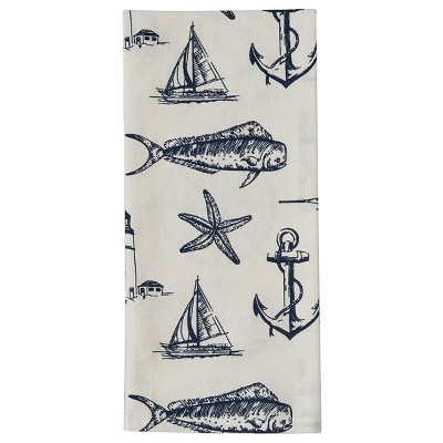 Split P Cream Captain's Quarters Dishtowel Set of 2