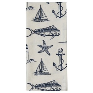 Split P Cream Captain's Quarters Dishtowel Set of 2 - 1 of 4