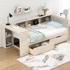 Sapphtopaz Platform Bed Frame with Storage Solutions & Upholstered Details, Multi-Functional for Small Bedrooms, Teens & Home Offices - 2 of 4