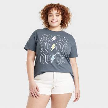 Women's AC/DC Short Sleeve Graphic T-Shirt - Gray