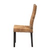bali & pari Laymi Modern Bohemian Dark Brown Mahogany Wood and Seagrass Dining Chair - 4 of 4