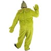 HalloweenCostumes.com XX Large   Adult Plus Size Deluxe The Grinch Jumpsuit with Latex Mask, Green - 3 of 4