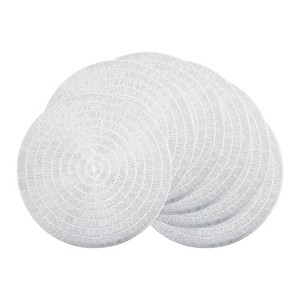 REGALWOVEN Rustic Placemats Set of 6 Woven Placemats with Hollow Design for Dining Table Decor Indoor Outdoor Kitchen Table Mat Wipe Clean - 1 of 4