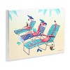 Stupell Industries Pink Flamingos Lounging Beach Chairs Tropical Scene Wall Plaque Art - 3 of 4