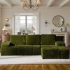 XIZZI Modular Left/Right Chaise Sectional Sofa, Quick-Ship Synthetic Leather or 4 Shimmer Fabric | Zero Assembly | High Density Foam & Pocket Springs - 2 of 4