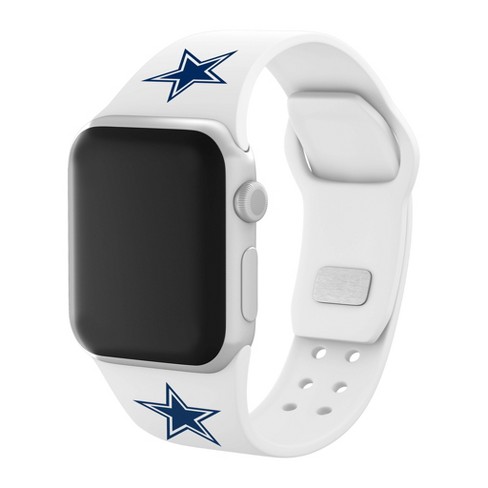 NFL Dallas Cowboys Apple Watch Compatible Silicone Band 38/40/41mm - White