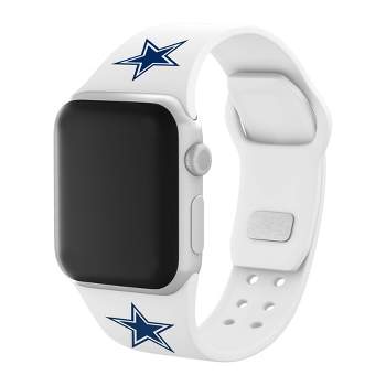NFL Dallas Cowboys Apple Watch Compatible Silicone Band - White
