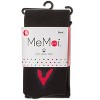 Memoi Girls' Outline Heart Cotton Tights Black 14 - 3 of 4