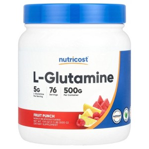 Nutricost L-Glutamine, Fruit Punch , 17.9 oz (500 g) - 1 of 2
