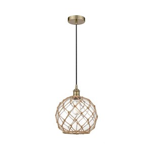 Farmhouse Rope - 1 Light Mini Pendant In Industrial Style-12.75 Inches Tall and 10 Inches Wide - 1 of 1