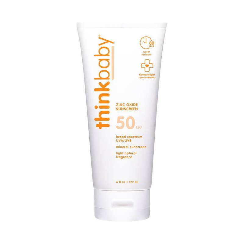 Thinkbaby Baby Sunscreen SPF 50+ (Mineral, Zinc Oxide) — sustainable Clean Baby Wellness product review