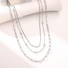 Layered Chain Necklace for Women by Ginger Lyne Gold Stainless Steel Box Bead and Paperclip Chains - 2 of 4