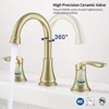 Munora 2-Handle 8-Inch Widespread Bathroom Sink Faucet, Brushed Gold with 360° Swivel Spout and Pop-Up Drain - 3 of 4