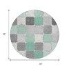 Mint Green And Gray Geometric Washable Indoor Outdoor Area Rug - 3 of 4