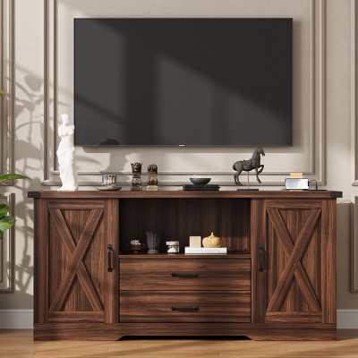 TV Stand for 65 Inch TV, 58.3" TV Media Console, Wooden Storage Cabinet TV Table