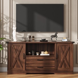 TV Stand for 65 Inch TV, 58.3" TV Media Console, Wooden Storage Cabinet TV Table - 1 of 4