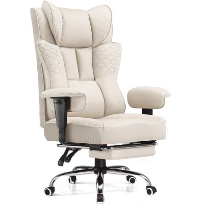 COMHOMA Desk Office Chair 400LBS, Big and Tall Computer Chair, Wide Ergonomic Chair with Footrest
