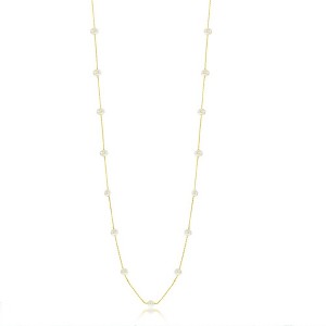 Bella Silver Sterling Silver Freshwater Pearls by the Yard Necklace - Gold Plated - Gold - 36 Inch - 1 of 2