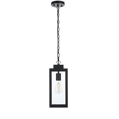 Elegant Lighting Hilton 6 Inch Outdoor Pendant in Black