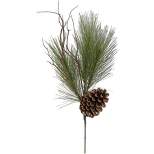 Northlight 28" Long Pine Needles with Pine Cone and Twigs Artificial Christmas Spray