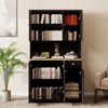 Okak 71" Freestanding Buffet Cabinet with Storage, Sideboard Cabinet Modern Pantry Cabinet with Microwave Oven Countertop, 5 Doors 1 Drawer - 2 of 4