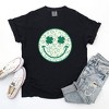 Simply Sage Market Women's Clover Leopard Smiley Faces Short Sleeve Garment Dyed Tee - 3 of 4