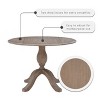 Torino Traditional Dining Tables Rustic Brown - Linon: Solid Wood, Seats 4, 42" Diameter - image 4 of 4