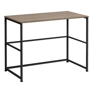 Monarch Specialties Computer Desk Home Office Laptop Left Right Set-Up Storage Drawers 40InchL Work Metal Laminate Brown Black Contemporary Modern - 1 of 4