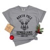 Simply Sage Market Women's North Pole Reindeer Games Short Sleeve Garment Dyed Tee - 3 of 4