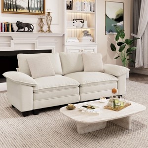 Captiva Designs 87.5-Inch Modular 2PC Loveseat, Comfy Deep Seat Sofa for Living Room, Corduroy & Chenille Fabric - 1 of 4