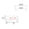 Vynxaria Modern Black Coffee Table - 10.6" H with Spacious Shelf for Storage - 4 of 4
