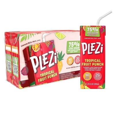 Plezi Tropical Punch Flavored Juice Drink - 8pk/6.75 Fl Oz Boxes : Target