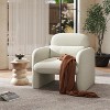 Ergonomic Accent Chair with Chenille Fabric, Wood Frame, 300lbs Capacity Modern Armchair for Living Room, Bedroom Office White - 3 of 4
