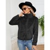 Women's Fleece Jackets Zip-up Jackets Coat Long Sleeve Jacket with Pockets - 4 of 4