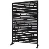 Okak Outdoor Privacy Screen with Abstract Line Decoration, Balcony Privacy Screen, Metal Privacy Screen for Garden, Lawn, Backyard - 4 of 4