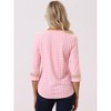 Allegra K Women's V Neck Contrast Color Lace Trim Boho Top - 4 of 4