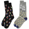 MeMoi Men's 2 Pair Pack Novelty Hanukkah Holiday Crew Socks - 3 of 4