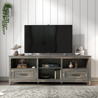 NicBex TV Stand Modern TV Stand with 2 Drawers and 4 High-Capacity Storage Compartment for Living Room, Bedroom