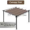 Aoodor Replacement Adjustable Canopy, Retractable Shade for Pergola, UV Resistant and Fade-Resistant, Brown - 3 of 4