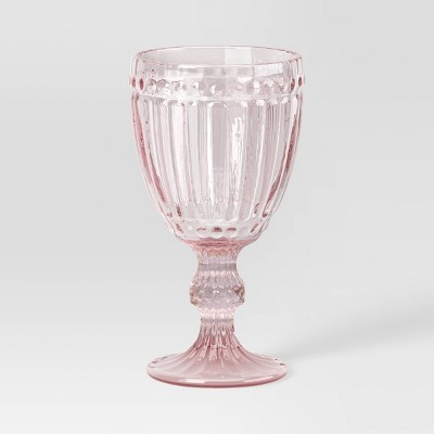 7.5oz Glass Goblet Pink - Threshold™