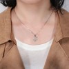 Kitty Cat on Moon Pendant Necklace for Women Sterling Silver Ginger Lyne Collection - 3 of 4
