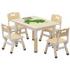 1 Table and 4 Chairs Set - Anti-Slip Pad, High-Density Table, Table Corner Packaging, Durable Modern Dining Table - 3 of 4