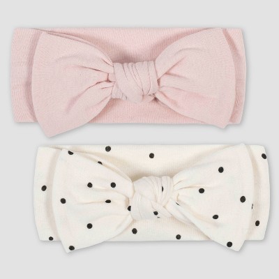 Gerber Baby Girls' 2pk Bunny Headband - Pink