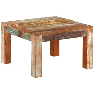 vidaXL Coffee Table Side End Table Living Room Accent Sofa Table Solid Wood - 21.7" x 21.7" x 13.8" Solid Reclaimed Wood - 1 of 4