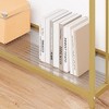 Console Table, Sofa Tables Narrow Entryway Table with Glass Shelf and Metal Frame, Behind Couch Table - 4 of 4