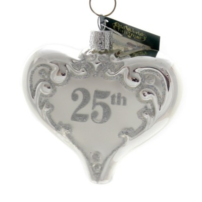 25th wedding anniversary christmas tree ornaments